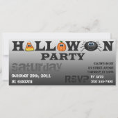Cute Halloween Letters Party Invitation Kaart (Voorkant)