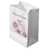 Cute Halloween Little Boo Girl Gift Bag Medium Cadeauzakje (Voorkant Gekanteld)