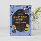 Cute Halloween Llama 2 Party Kaart (Staand voorkant)