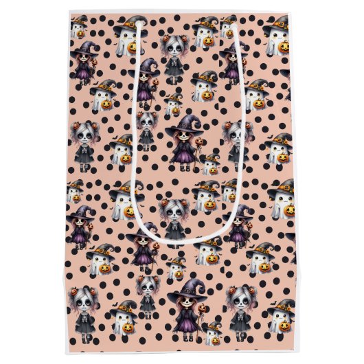 Cute Halloween Medium Cadeauzakje (Achterkant)