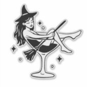 Cute Halloween Meisje Sticker – Leuke Griezeldesig (Voorkant)