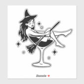 Cute Halloween Meisje Sticker – Leuke Griezeldesig (Vel)