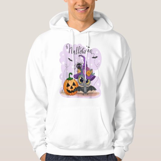 Cute Halloween met pompoen en een tas Hoodie (Voorkant)