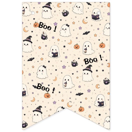 Cute Halloween Mini Geest Vlaggen Sluiting Vlaggetjes (Tweede vlag)