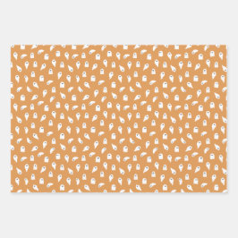 Cute Halloween Moderne Pastelkleurige Geest Cadeau Inpakpapier Vel