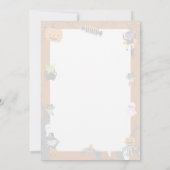 Cute Halloween Monster Baby Shower Design Kaart (Achterkant)