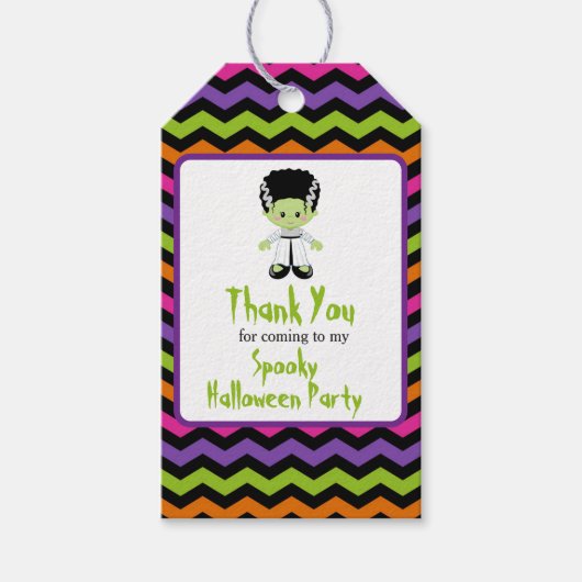 Cute Halloween Monster Girl Halloween Party Cadeaulabel (Voorkant)