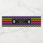 Cute Halloween Monster Girl Halloween Party Waterfles Etiket (Enkel label)