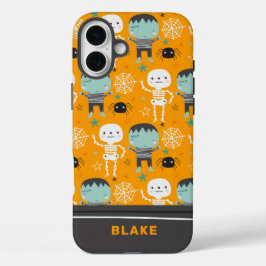 Cute Halloween Monsters Gepersonaliseerd iPhone 16 Plus Hoesje