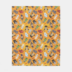 Cute Halloween Monsters Pattern Fleece Deken