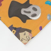 Cute Halloween Monsters Pattern Fleece Deken (Hoek)