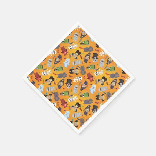 Cute Halloween Monsters Pattern Servetten (Hoek)