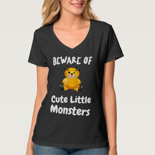 Cute Halloween Monsters T-shirt (Voorkant)