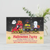 Cute Halloween Monsters Trein Kaart (Staand voorkant)