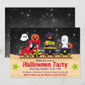 Cute Halloween Monsters Trein Kaart (Voorkant / Achterkant)