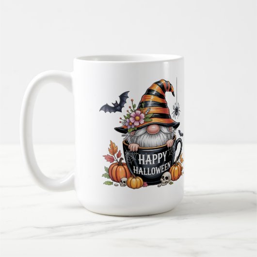 Cute Halloween Mug with Elf in Coffee Cup | Happy  Koffiemok (Links)