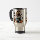 Cute Halloween Mug with Elf in Coffee Cup | Happy Reisbeker (Voorkant links)