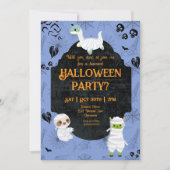 Cute Halloween Mummies Party Kaart (Voorkant)