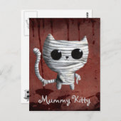 Cute Halloween Mummy Cat Briefkaart (Voorkant / Achterkant)