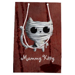 Cute Halloween Mummy Cat Medium Cadeauzakje
