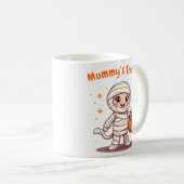 Cute halloween mummy mug koffiemok (Voorkant rechts)