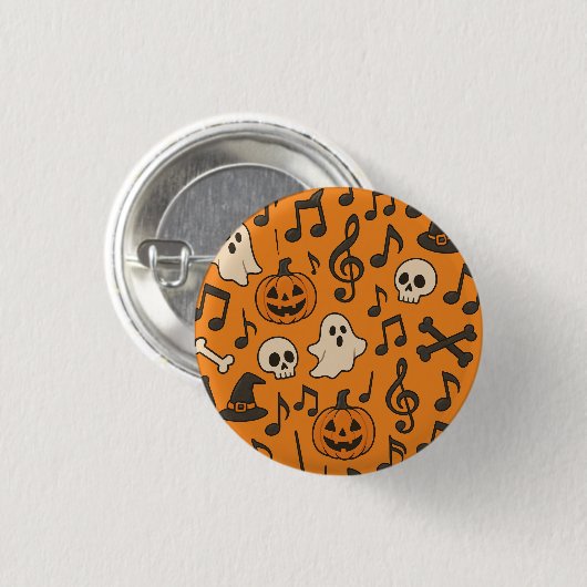 Cute Halloween Music Button (Voorkant /achterkant)