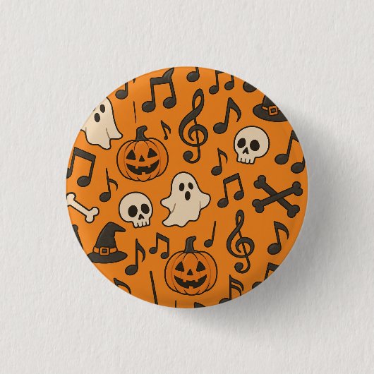 Cute Halloween Music Button (Voorkant)