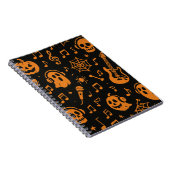 cute Halloween music notebook Notitieboek (Rechterzijde)