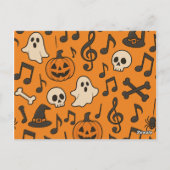 Cute Halloween Music postcard Briefkaart (Achterkant)