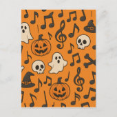 Cute Halloween Music postcard Briefkaart (Voorkant)