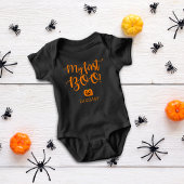 Cute Halloween My First Boo Pumpkin Name Romper