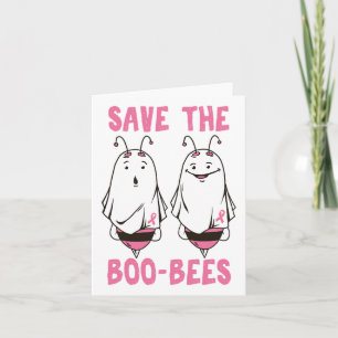 Cute Halloween Oktober Breast Cancer Awareness Sav Kaart
