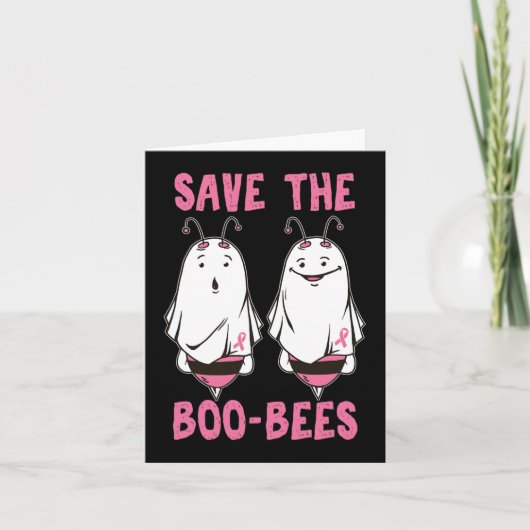 Cute Halloween Oktober Breast Cancer Awareness Sav Kaart (Voorkant)