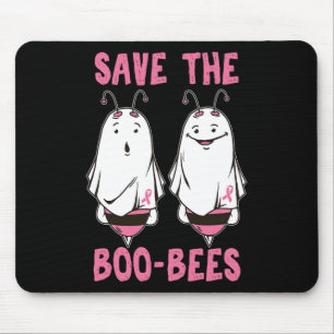 Cute Halloween Oktober Breast Cancer Awareness Sav Muismat