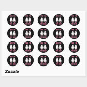 Cute Halloween Oktober Breast Cancer Awareness Sav Ronde Sticker (Vel)