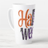 Cute halloween orange purple latte mok (Linkerhoek)