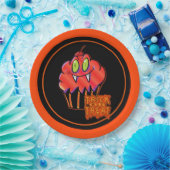 Cute Halloween Oranje Vampire Cupcake Bord (Feest)