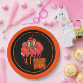Cute Halloween Oranje Vampire Cupcake Bord (Feest)