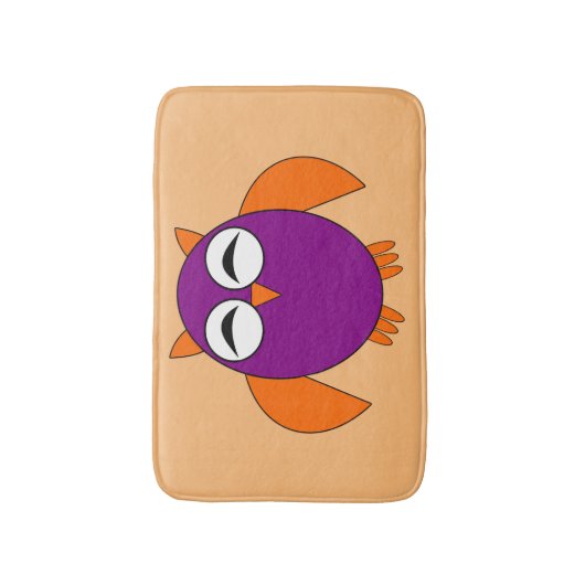 Cute Halloween Owl Bath Mat (Voorkant Verticaal)