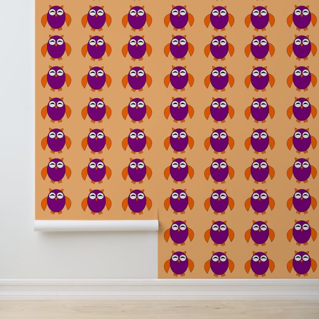 Cute Halloween Owl Behang (Applicatie)