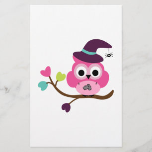 Cute Halloween Owl Briefpapier