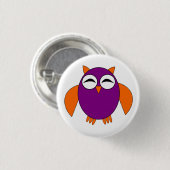 Cute Halloween Owl Button (Voorkant /achterkant)