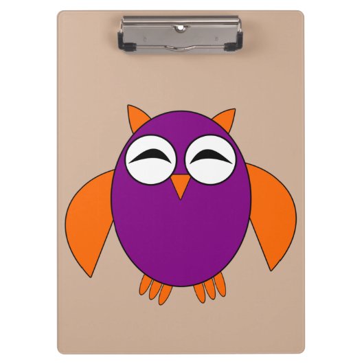 Cute Halloween Owl Clipboard Klembord (Voorkant)