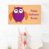 Cute Halloween Owl Custom Banner (Insitu)