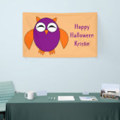 Cute Halloween Owl Custom Banner (Beurs)