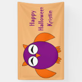 Cute Halloween Owl Custom Banner (Verticaal)