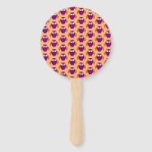 Cute Halloween Owl Custom Hand Fan Handwaaier (Achterkant)