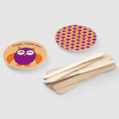 Cute Halloween Owl Custom Hand Fan Handwaaier (Niet-gemonteerd)