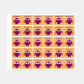 Cute Halloween Owl Custom Kinder Clothing Labels (Vel)