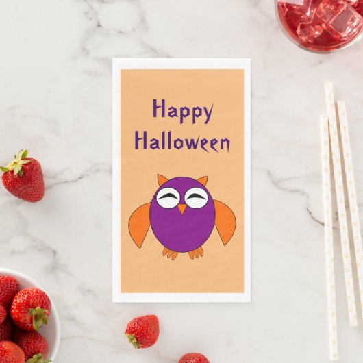 Cute Halloween Owl Custom Servet (Insitu)